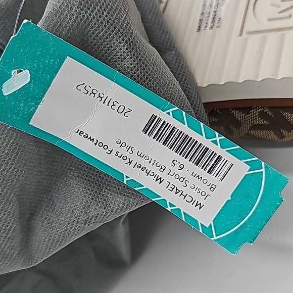 New MICHAEL Michael Kors Josie Sport Bottom Slides in Brown Logo Size 6.5, - Picture 13 of 13